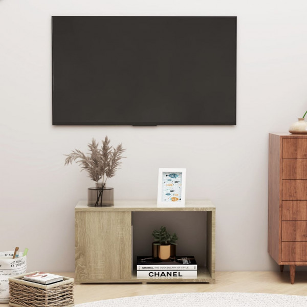 Mueble para TV aglomerado roble Sonoma 60x24x32 cm D