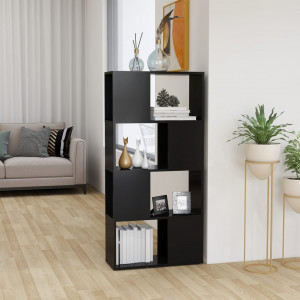Librería separador madera contrachapada gris 60x24x124.5 cm D