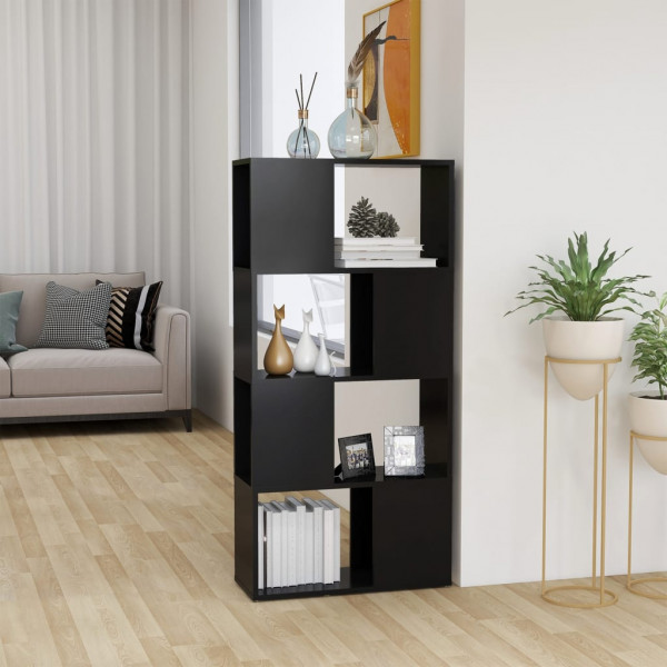 Librería separador madera contrachapada gris 60x24x124.5 cm D