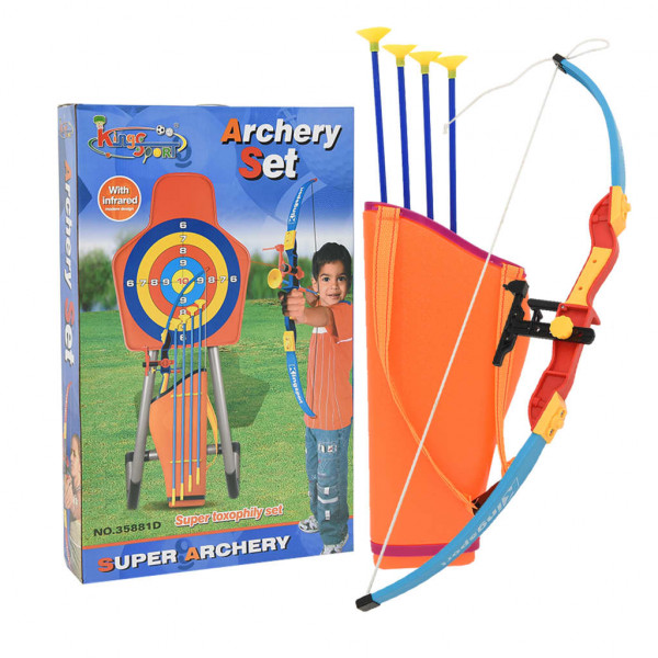 Juego de tiro con arco de arco y flecha para niños con diana D