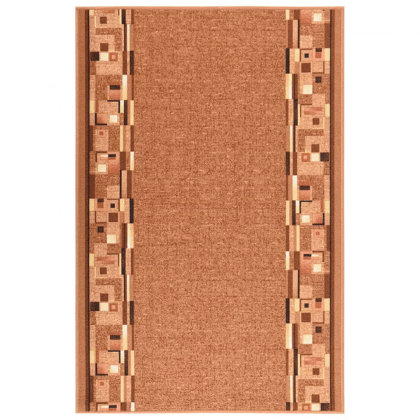Alfombra de pasillo antideslizante marrón 100x150 cm D