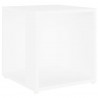 Mesa auxiliar de madera contrachapada blanco 33x33x34.5 cm 2