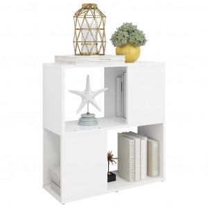 Estantería librería madera contrachapada blanco 60x24x63 cm D