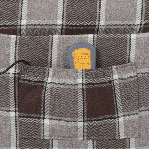 Sillón de masaje reclinable de tela marrón H