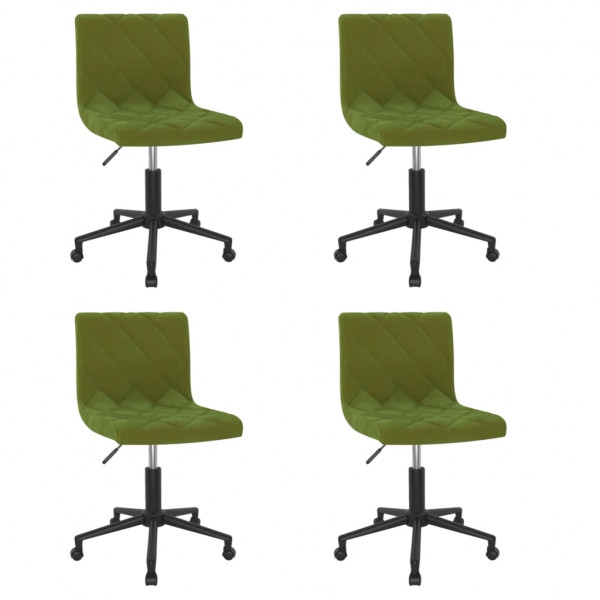 Sillas de comedor giratorias 4 unidades terciopelo verde claro Sillas de comedor giratorias 4 unidades terciopelo verde claro D