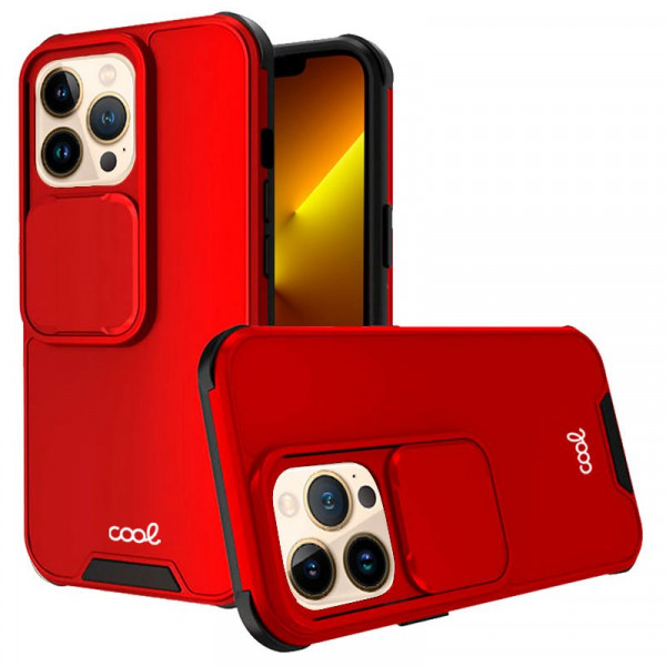 Carcaça COOL para iPhone 13 Pro Max Hard Camera Vermelho D