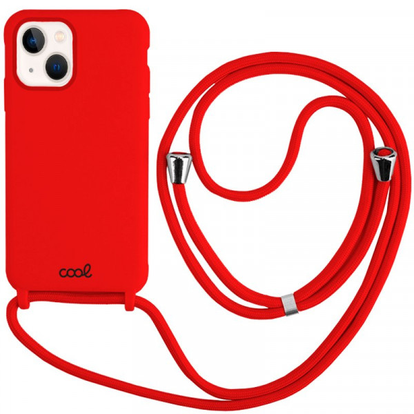 Carcasa COOL para iPhone 13 mini Cordón Liso Rojo D