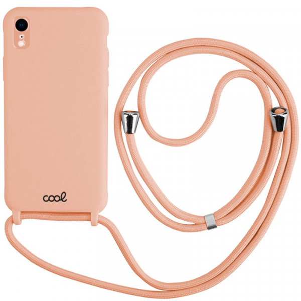 Carcaça COOL para iPhone XR Cordão Liso Rosa D