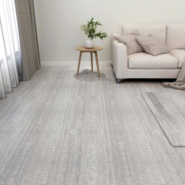 Tarimas de suelo autoadhesiva 20 unidades PVC 1.86 m² gris D