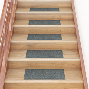 Alfombrilla autoadhesiva escalera 15 uds verde 60x25 cm D