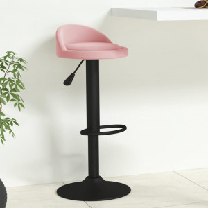 Taburete de cocina de terciopelo rosa D