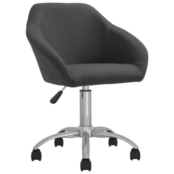 Silla de oficina giratoria tela gris oscuro Silla de oficina giratoria tela gris oscuro D