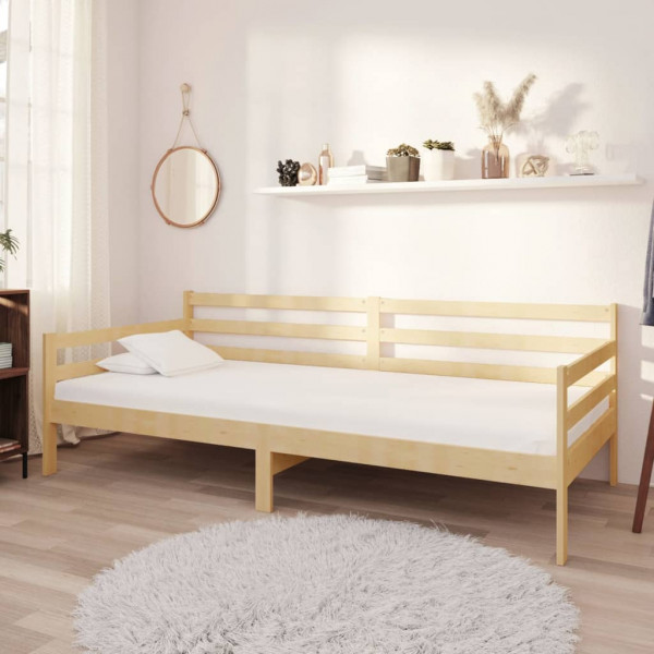 Sofá cama con colchón madera de pino maciza 90x200 cm Sofá cama con colchón madera de pino maciza 90x200 cm D