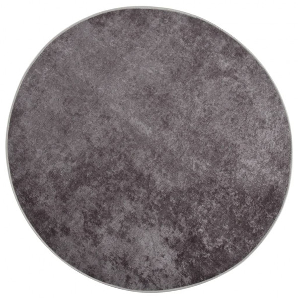 Alfombra lavable antideslizante gris φ120 cm D