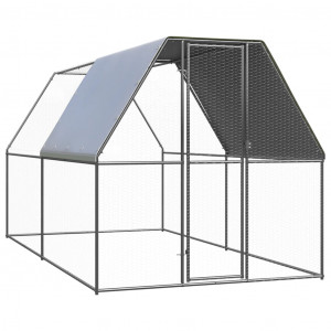 Caixa de galinhas exterior de aço galvanizado 2x4x2 m D