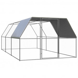 Caixa de galinhas exterior de aço galvanizado 3x6x2 m D