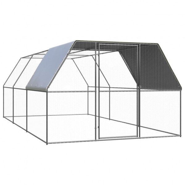 Caixa de galinhas exterior de aço galvanizado 3x6x2 m D