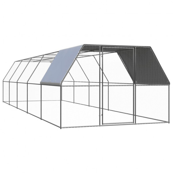 Caixa de galinhas exterior de aço galvanizado 3x10x2 m D