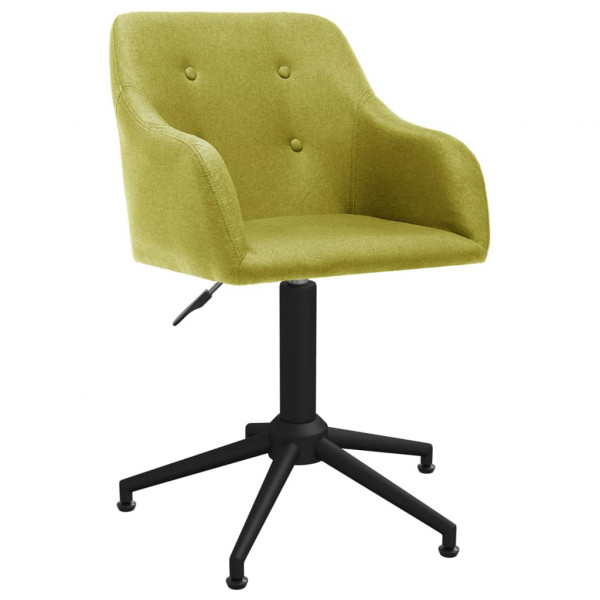 Silla de comedor giratoria tela verde Silla de comedor giratoria tela verde D