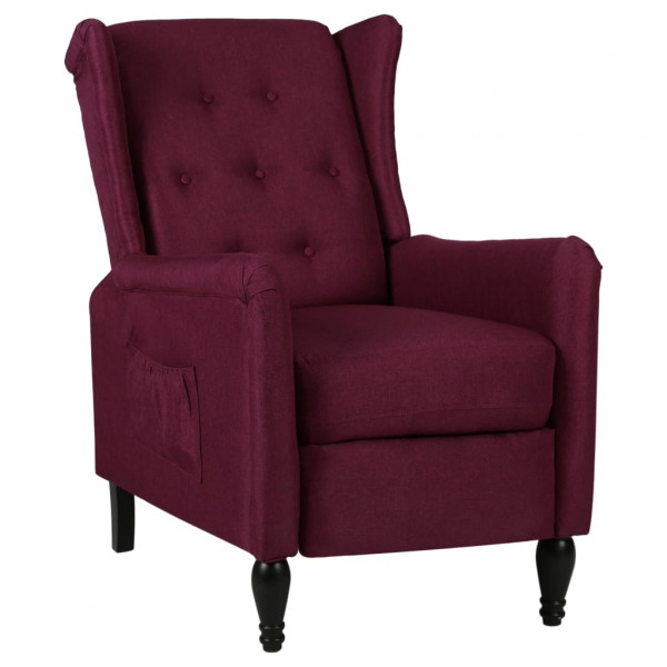 Silla reclinable de tela morado Silla reclinable de tela morado D