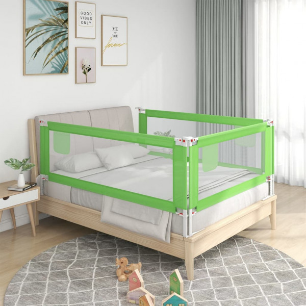 Barandilla de seguridad cama de niño verde tela 120x25 cm D