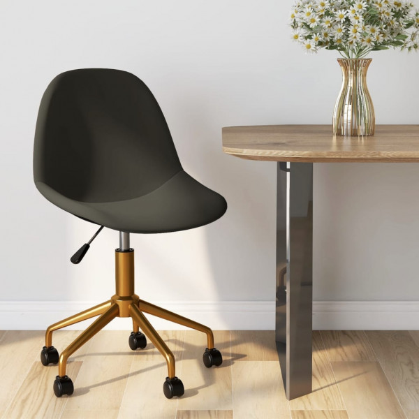 Silla de comedor giratoria de terciopelo gris oscuro Silla de comedor giratoria de terciopelo gris oscuro D