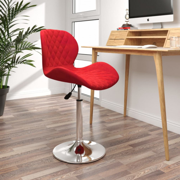 Silla de comedor giratoria de terciopelo rojo tinto Silla de comedor giratoria de terciopelo rojo tinto D
