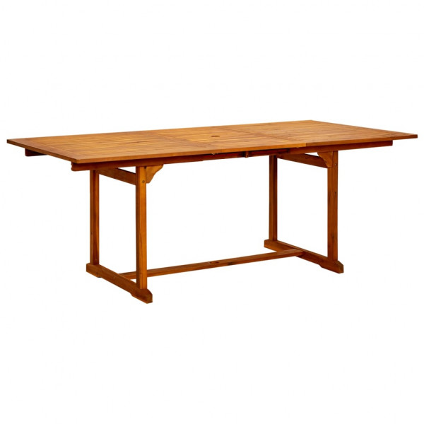 Mesa de comedor jardín madera maciza acacia (150-200)x100x75cm D