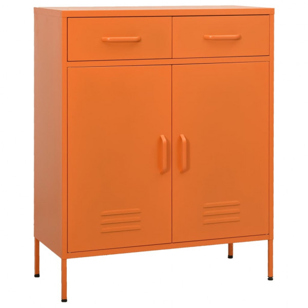 Armário de armazenamento em aço laranja 80x35x101,5 cm D