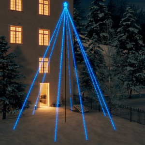 Luzes árvore de Natal interior/exterior 1300 LED azul 8 m D