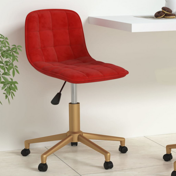 Silla de comedor giratoria de terciopelo vino tinto Silla de comedor giratoria de terciopelo vino tinto D
