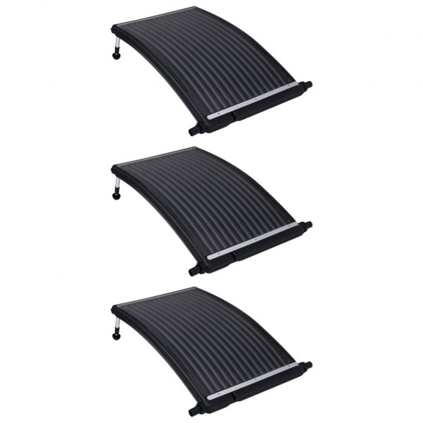 Painéis solares de aquecimento de piscinas curvos 3 ss 110x65 cm D