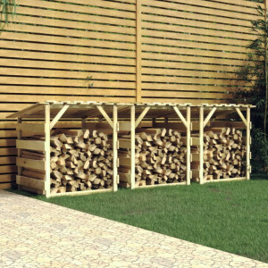Pérgolas con techo 3 uds madera pino impregnada 100x90x100 cm D