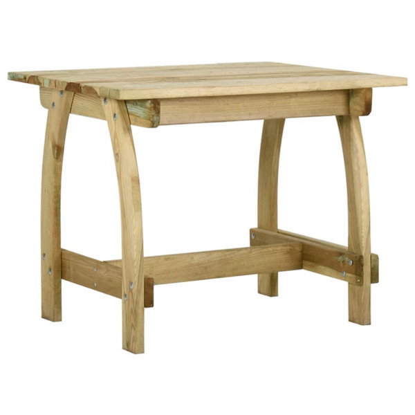Mesa de jardín de madera de pino impregnada 110x74x75 cm D