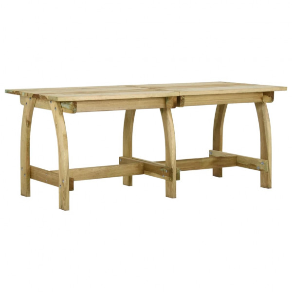 Mesa de jardín de madera de pino impregnada 220x74x75 cm D