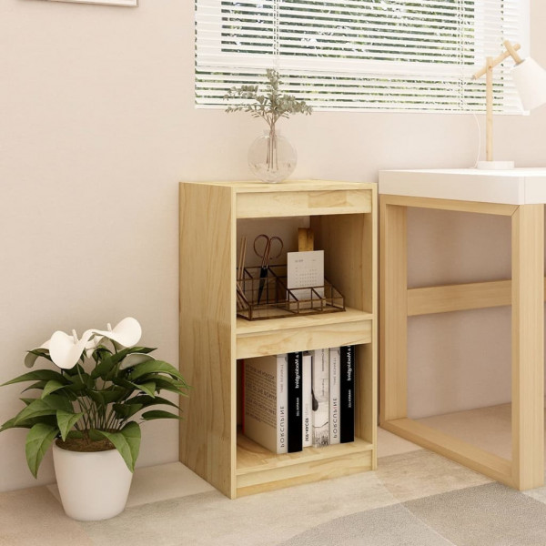 Librería con cajones ALTA madera de pino blanco 77x35x186,5 cm