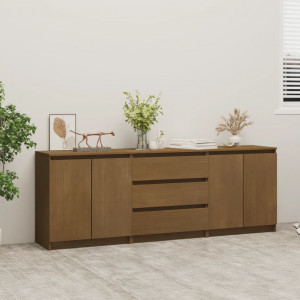 Armario de escritorio madera maciza de pino blanco 40x50x75 cm