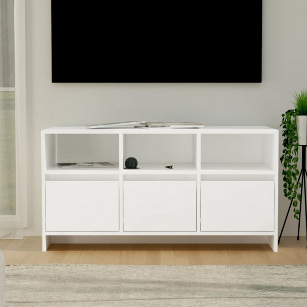 Móveis de televisão de madeira contraplacada branca 102x37.5x52.5 cm D