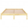 Estructura de cama madera maciza doble 135x190 cm 4