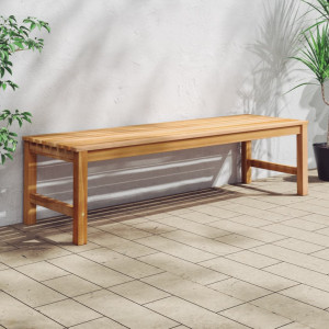 Banco de jardín de madera maciza de teca 150 cm D