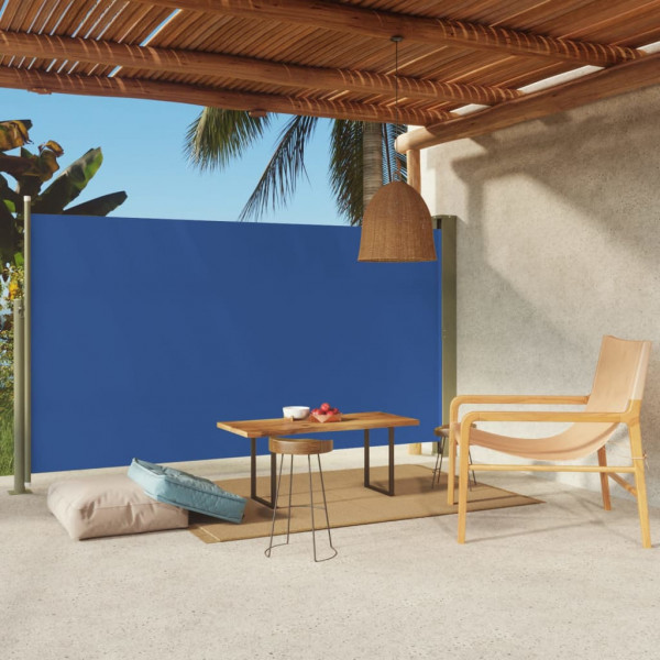 Toldo lateral retrátil para jardim azul 170x300 cm D