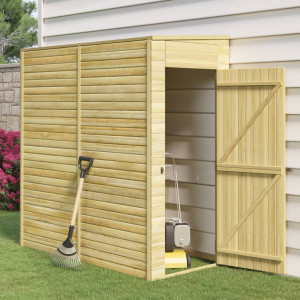 Caseta de almacenaje de jardín madera de pino 100x210x218 cm D