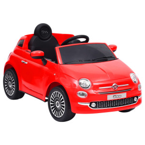 Coche correpasillos eléctrico Fiat 500 rojo D