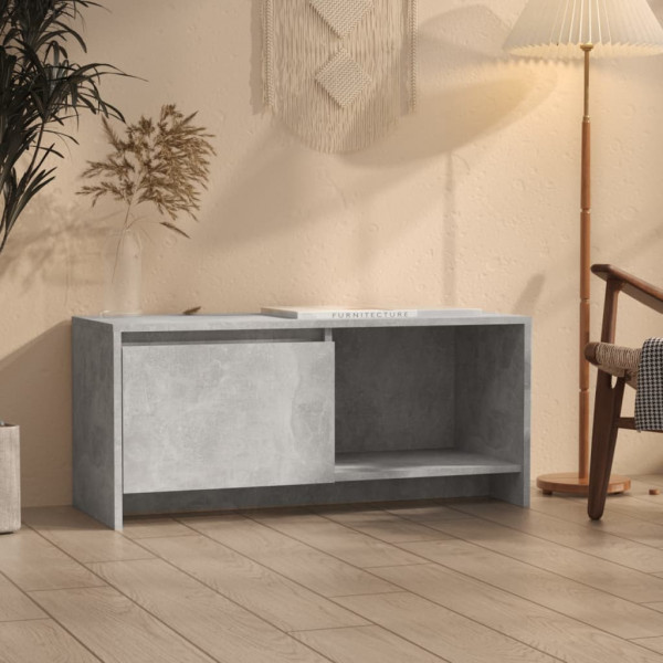 Mueble para TV madera contrachapada gris hormigón 90x35x40 cm D