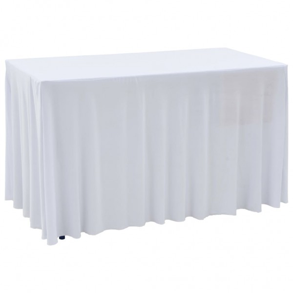 Bolsas elásticas de mesa para 2 pessoas com saia branca de 183 x 76 x 74 cm D