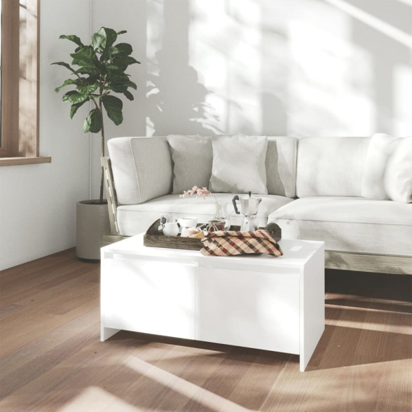 Mesa de centro madera contrachapada blanco 90x50x41.5 cm D