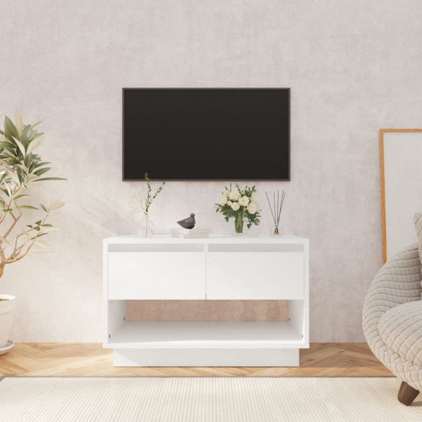 Mueble para TV madera contrachapada blanco 70x41x44 cm D