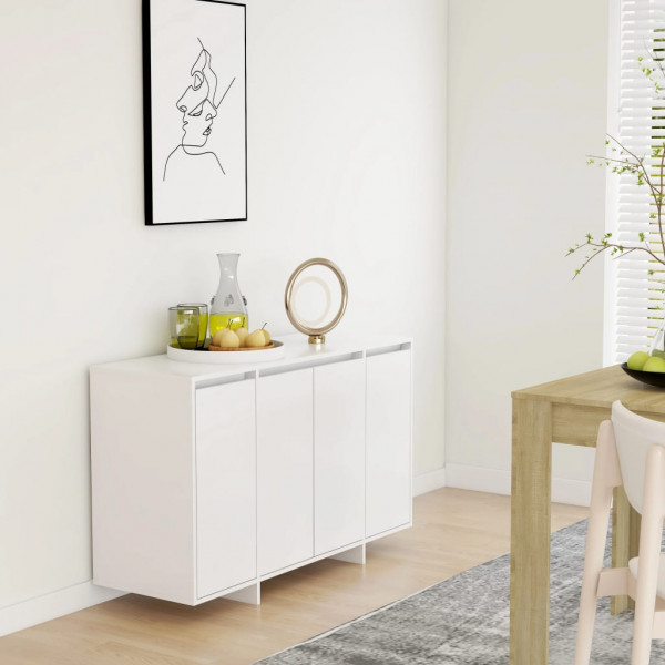 Aparador de aglomerado blanco 120x41x75 cm Aparador de aglomerado blanco 120x41x75 cm D