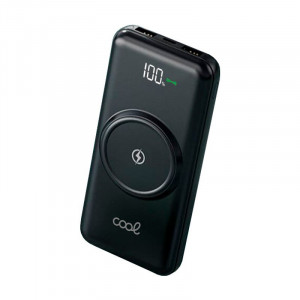 Power Bank de bateria externa universal 10.000 mAh + carregamento sem fio Qi (4 conexões) preto H