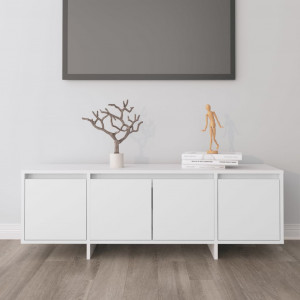 Mueble para TV madera contrachapada blanco 120x30x40.5 cm D